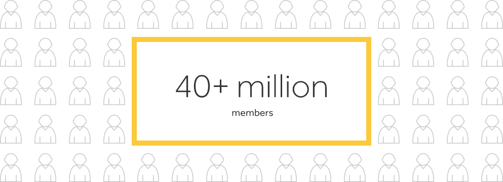Over 40 million members